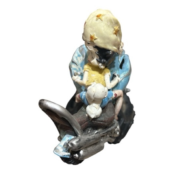 Betty boop Cartoon Character on Blue Motorcycle Toy coin holder lot - Picture 2 of 8